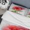 Designart 'Watercolor Painting Red Hibiscus Flower' Traditional Bedding Set - Duvet Cover & Shams